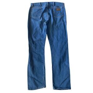 Wrangler Cowboy Cut Denim Blue Jeans Men 42X36 Rodeo Chore Western Bluecollar